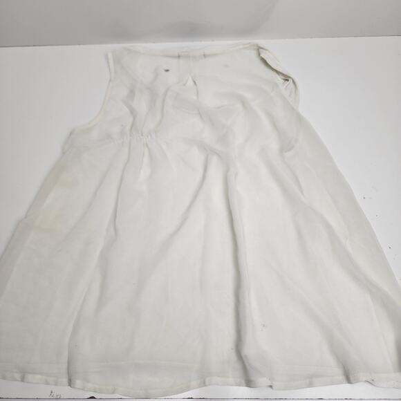 American Eagle Outfitters Ivory See-Thru Back Scope Neck Tank Top Women's Size M - Picture 4 of 5